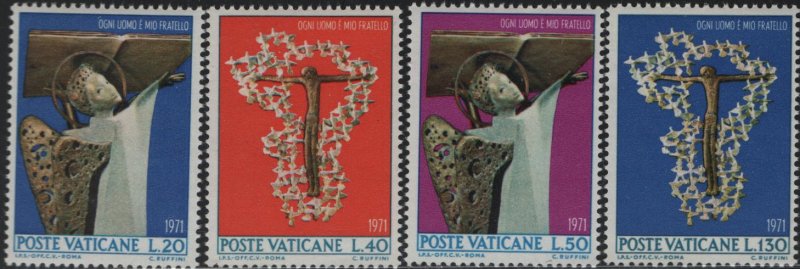 VATICAN CITY 500-503 MNH Intl Year against racial discrimination