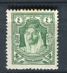 TRANSJORDAN; 1927 early Emir Hussein issue Mint hinged 4m. value