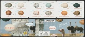 France 2020 MNH Booklet Stamps Birds and Eggs