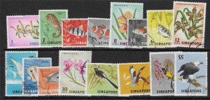 SINGAPORE SG63/77 1968 DEFINITIVES  USED