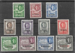 SOMALILAND 1951 SET SG 125/135 MINT HINGED Cat £55