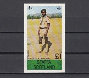 Staffa, Scotland Local. 1980 issue. Scouts of the World s/sheet