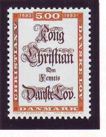 Denmark Sc 741 1983 Danish Law stamp mint NH