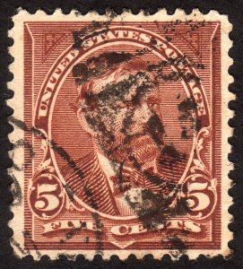 1895, US 5c, Grant, Used, Sc 270