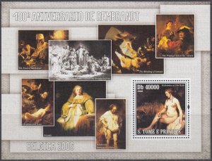 ST THOMAS and PRINCIPE Sc# 1628 MNH S/S of 1 - REMBRANDT