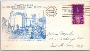 U.S. EVENT COVER MAY 25, 1940 GOLDEN GATE INTERNATIONAL EXPOSITION SAN FRAN COB