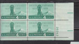1124 Plate Block MNH