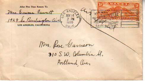 United States, California, Winged Globes, Airmail