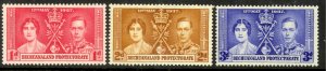 BECHUANALAND 1937 KGVI CORONATION Set Scott Nos. 121-123 MH