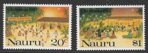 NAURU SG356/7 1987 CHRISTMAS  MNH