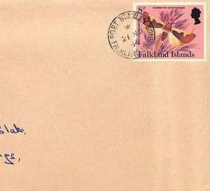 FALKLAND ISLANDS Commercial Air Mail INSECT MOTH Cover FARMING Surrey 1984 SS192