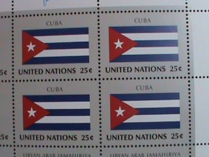 ​UNITED NATION-1988 SC#532-535 U. N. FLAGS SERIES MNH FULL SHEET- VERY FINE