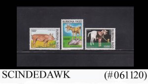 BURKINO FASO - 1994 DOMESTIC ANIMALS - 3V - MINT NH