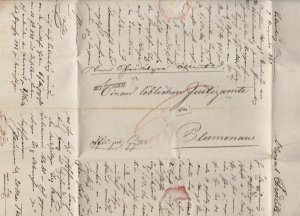 Austrian Kuk 1842 Military Letter Report Stamps Cover ref 22371