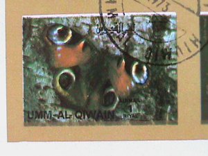 ​UMM AL QIWAIN STAMP-1973- LOVELY BUTTERFLIES  CTO-MNH STAMP SHEET -RARE