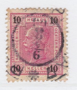 Austria Emperor Franz Josef 1901 10h with Varnish Bars Used Stamp A19P55F348-