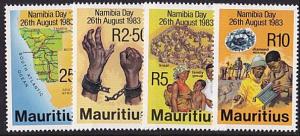MAURITIUS 1983 Namibia Day set MNH..........................................5099