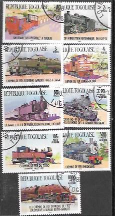 Togo #876-7 & C224-7.  Also 1264-72 Lagoon Fishing.  Locomotives