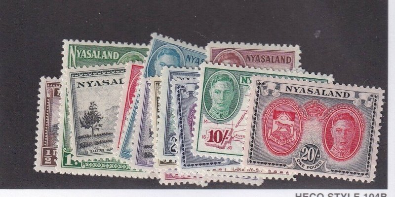 Nyasaland Scott # 68 - 81 set VF OG LH scv $ 97 ! nice colors ! see pic !