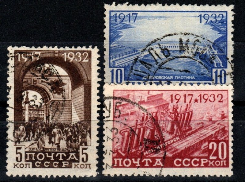 Russia #473-4, 476 F-VF Used  CV $7.00 (X6362)