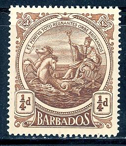 Barbados 127 mint hinged SCV $ 0.90 (RS)