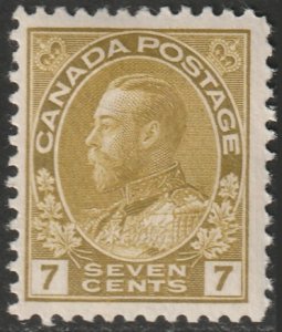 Canada 1913 Sc 113a MH* olive bistre