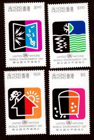 Hong Kong 570-573 Mint NH MNH World Environment Day!