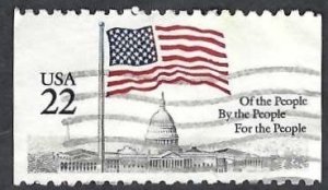 United States #2115 22¢ Flag over Capitol (1985). Booklet single. Used.