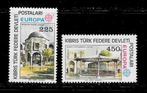 TURKEY in CYPRUS Europa Sc#55-56 Mint Never Hinged Complete Set