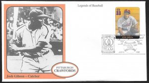 2000 33c Legends of Baseball: Josh Gibson for sale at Mystic Stamp