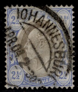 SOUTH AFRICA - Transvaal EDVII SG263, 2½d black & blue, USED. Cat £16. WMK MULT