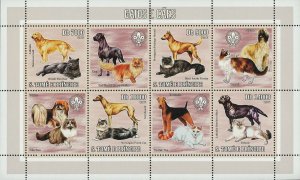 Dogs & Cats Stamp Scouts Labrador Retriever Gold British Shorthair S/S MNH #2799