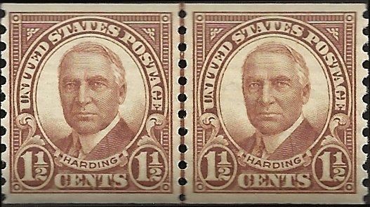 # 686 MINT NEVER HINGED BROWN WARREN G. HARDING