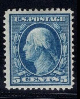 MOMEN: US STAMPS #335 5c MINT OG H LOT #86636-5*