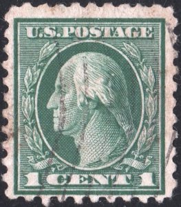 SC#462 1¢ Washington Single (1916) Used