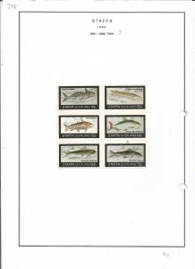 STAFFA - 1982 - Fish - Sheet - Mint Light Hinged - Private Issue