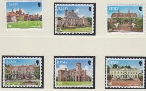 Jersey 2014, ' Manor Houses'  Set of 6.  unmounted mint NHM