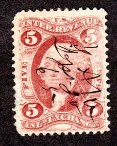 Revenue Stamp, Scott # R27c,  5c Int. Exchange . Lot 2220351 -05