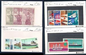 WORLDWIDE Topical Ships (66) Different Sets Mint & Used