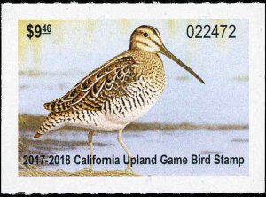 CALIFORNIA  #25U  2017 UPLAND GAME WILSON'S SNIPE by Jeffrey Klinefelter