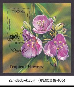 TANZANIA - 1994 TROPICAL FLOWERS - MIN/SHT - CTO