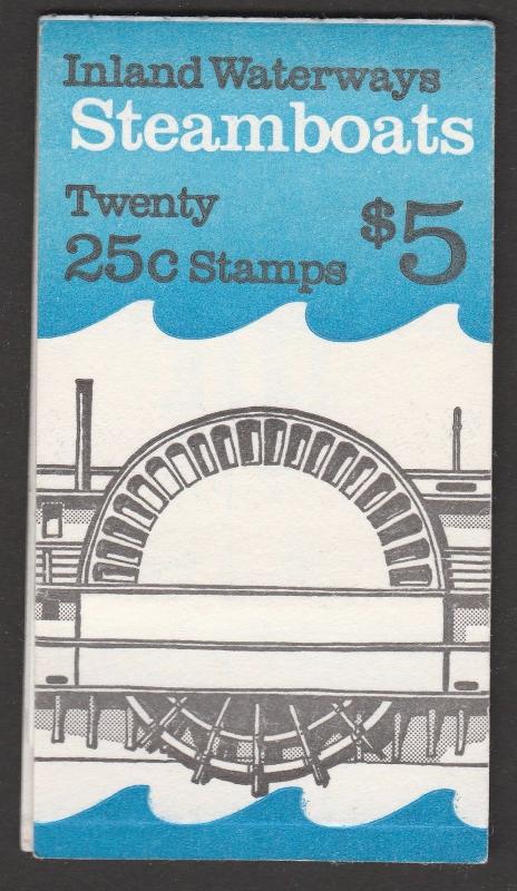 US BK166 2409a Steamboats 25c booklet 20 MNH 1989