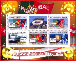 A0694 - GUINEE Guinea - MISSPERF SHEET - SPORT: Football WORLD CUP 2008 Portugal