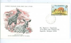 Gambia 342 1976 Animal, Addressed WWF FDC