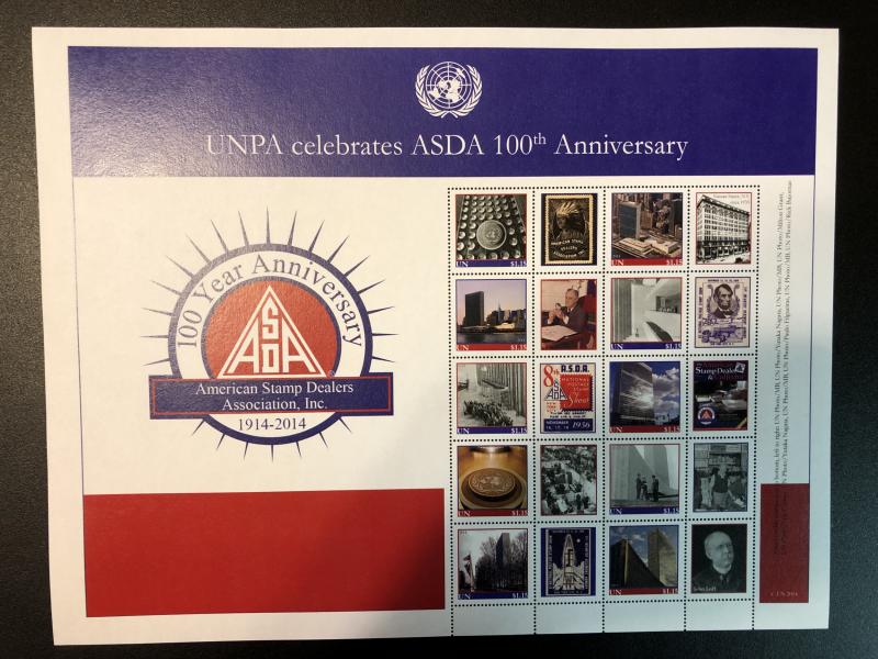 1101 United Nations 2014 Personalized Sheet MNH