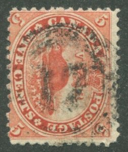 CANADA #15 USED 4-RING NUMERAL CANCEL 17