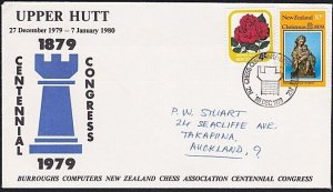 NEW ZEALAND 1979 CHESS Centenary - cover & commem pmk......................B4228