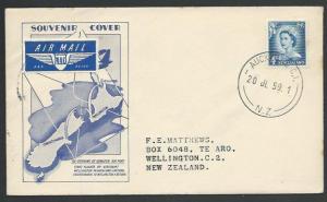 NEW ZEALAND 1959 first flight cover Auckland - Wellington..................58159