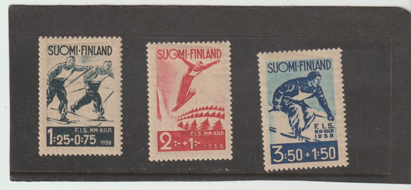 Finland Scott #B31-B33 #Mi208-Mi210 MH 1938 World Championships Skiing