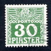 Austrian Offices in the Turkish Empire #J14  VF Used  CV $14.50  ...  0380076